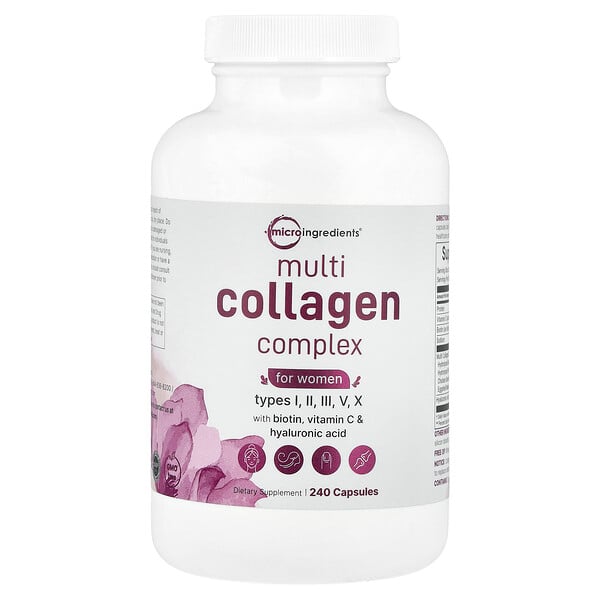 Multi-Collagen Complex, For Women, 240 capsules Micro Ingredients