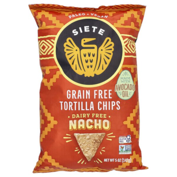 Grain Free Tortilla Chips, Nacho, 5 oz (142 g) Siete