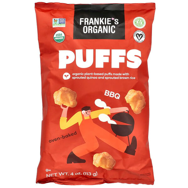 Puffs, BBQ, 4 oz (113 g) Frankie's Organic