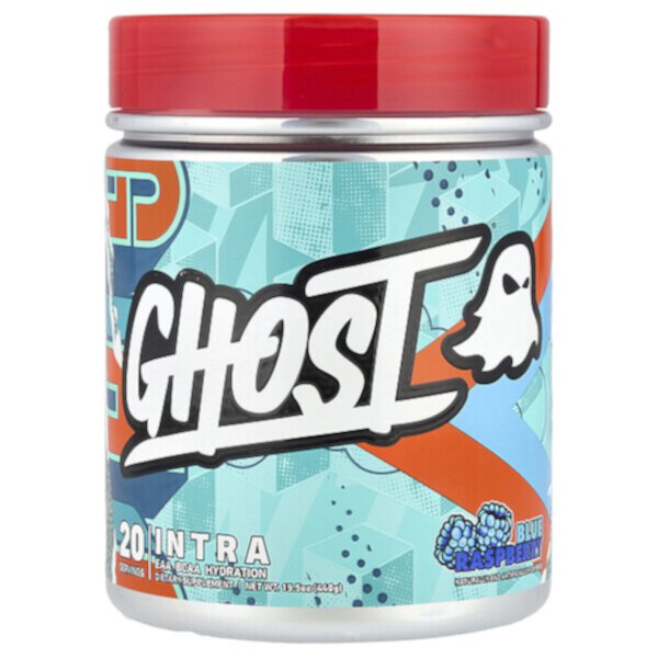 Intra, голубая малина, 440 г, EAA, BCAA, веганский, без глютена и сои Ghost