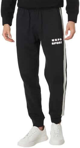 U.S. Polo Assn. Men's Fleece Knit Jogger Track Pants W/Side Stripe Tricot Tape U.S. Polo Assn.