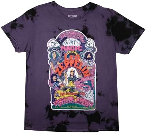 Led Zeppelin Electric Magic Colors T-Shirt - Sparse Purple Black Cloud Wash Bioworld