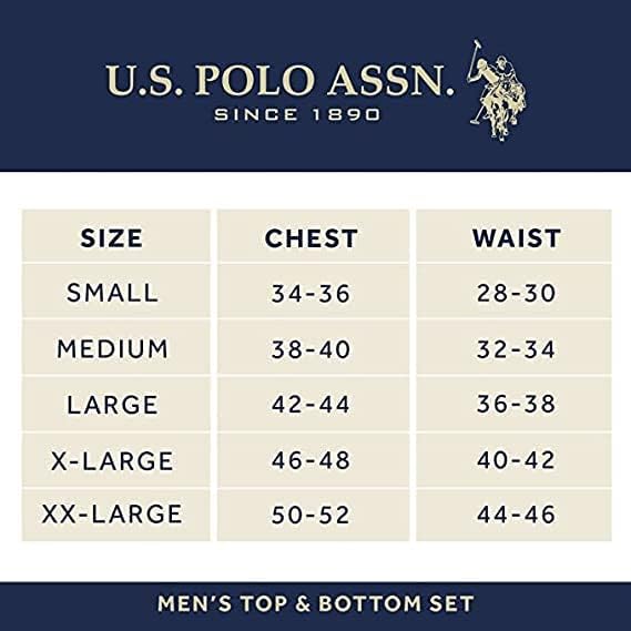 U.S. Polo Assn. Men's Thermal Pajama Set - Waffle Knit Top and Long John Sweatpants, Gift Box U.S. Polo Assn.