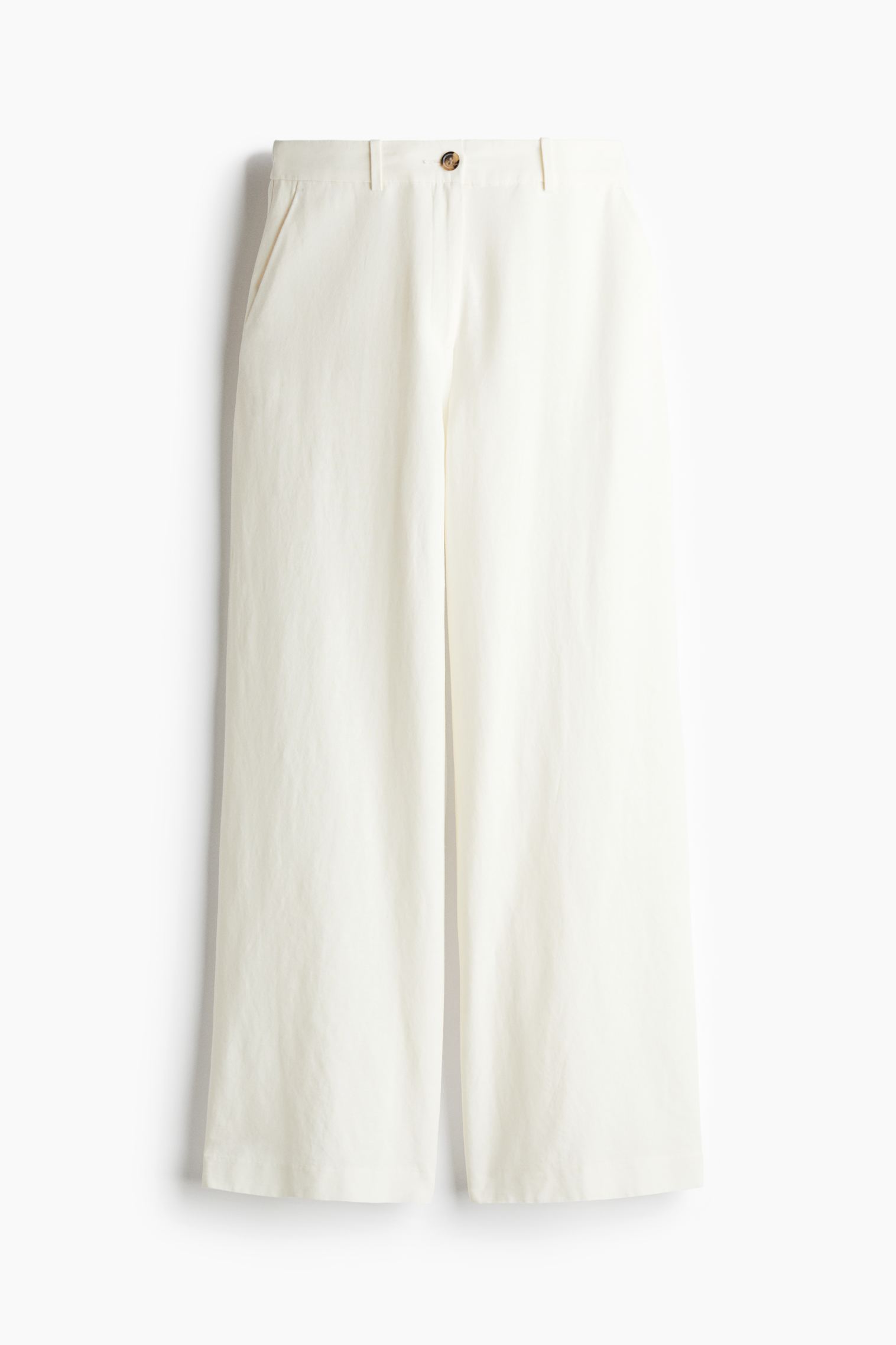 Wide-Leg Linen-Blend Pants H&M