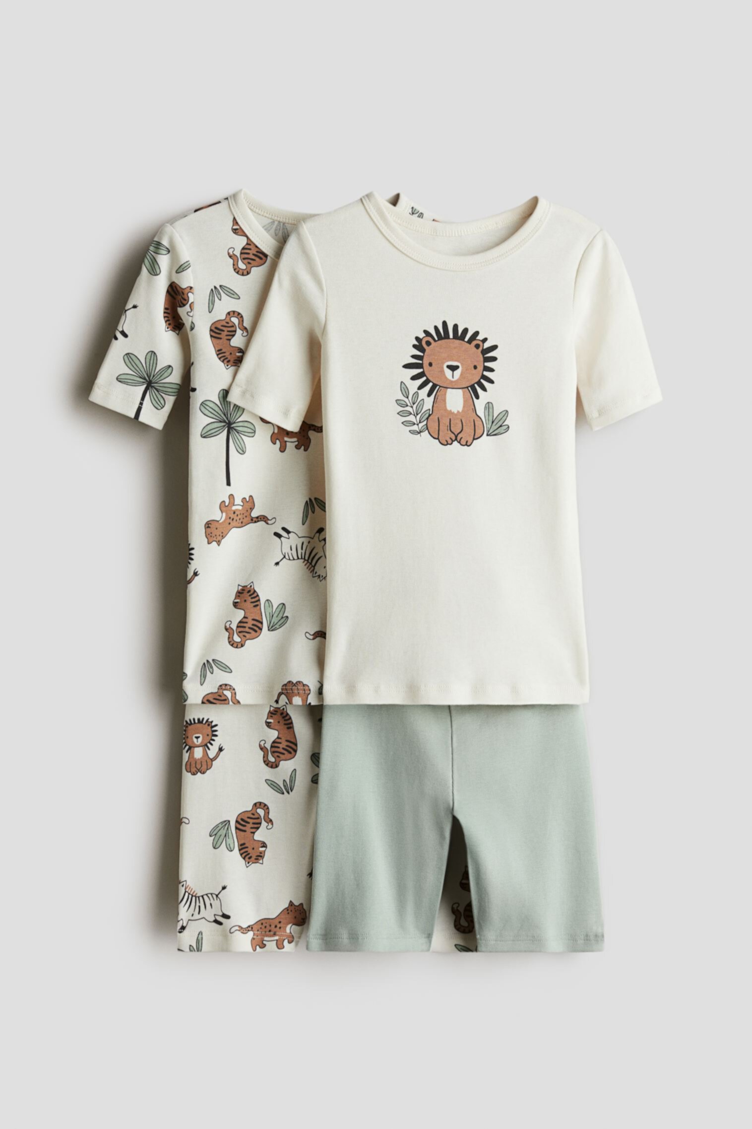 2-Pack Snug-Fit Cotton Pajamas H&M