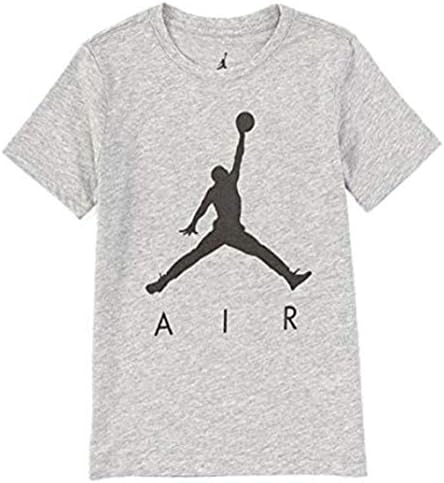 Nike AIR Jordan Boys' Jumpman T-Shirt (Grey/Black, Large) Nike