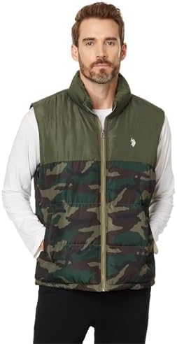 U.S. Polo Assn. Men's USPA Color-Block Puffer Vest U.S. Polo Assn.