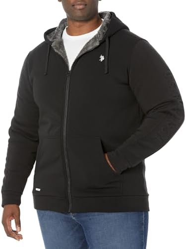 U.S. Polo Assn. Big & Tall Embossed Wordmark Hoodie Black 3XT U.S. Polo Assn.