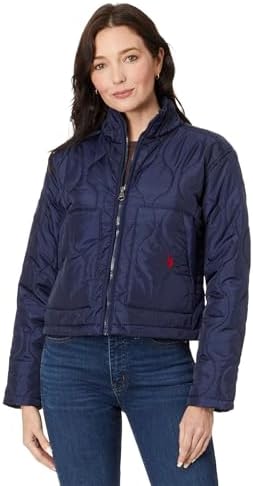 U.S. Polo Assn. Onion Quilted Boxy Crop Jacket with Cinched Hem U.S. Polo Assn.