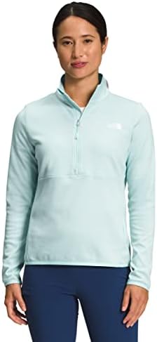 THE NORTH FACE Women's Canyonlands ¼ Zip Sweatshirt, Skylight Blue White Heather, Small, (NF0A5GBE) The North Face