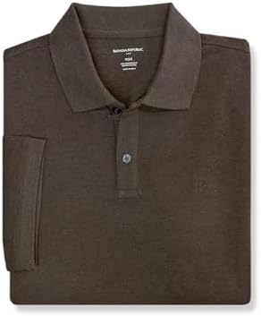 Banana Republic Mens 803392 Regular Fit Pique Mesh Organic Cotton Monogram Polo Shirt Banana Republic Factory