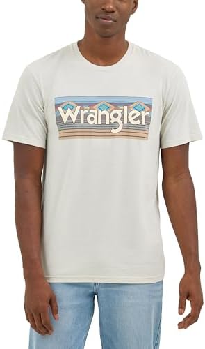 Wrangler Men's Western Crew Neck Short Sleeve Tee Shirt Wrangler