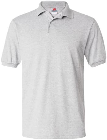 Hanes Cotton-Blend Jersey Men's Polo_Ash_3XL Hanes