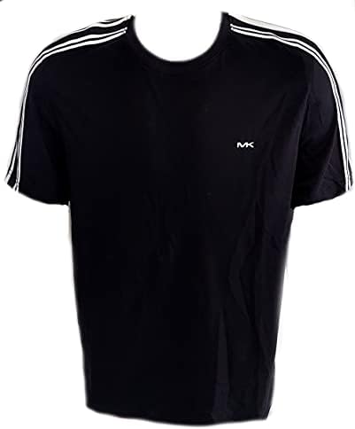 Michael Kors Mens 100% Cotton Black MK Logo Crew Neck T Shirt (X-Large) Michael Kors