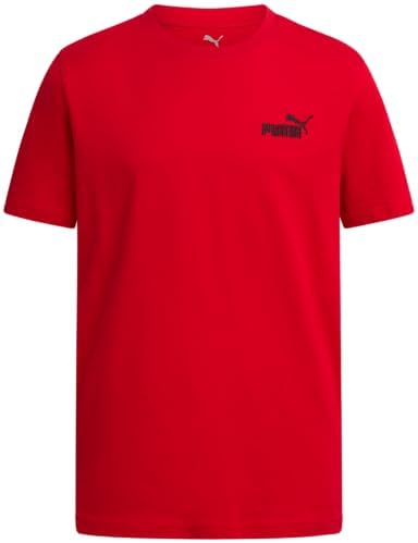 PUMA Boys' T-Shirt - Short Sleeve Logo Tees - Basic Core Athletic T Shirts for Boys (Sizes: 8-20) Puma