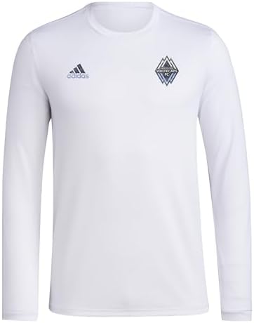 Мужской лонгслив adidas Vancouver Whitecaps с классическим воротником и официальными нашивками Adidas