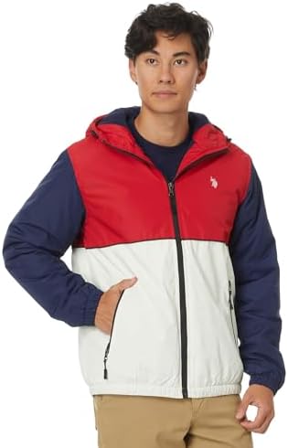 U.S. Polo Assn. Men's USPA Americana Hooded Polar Fleece Windbreaker U.S. Polo Assn.