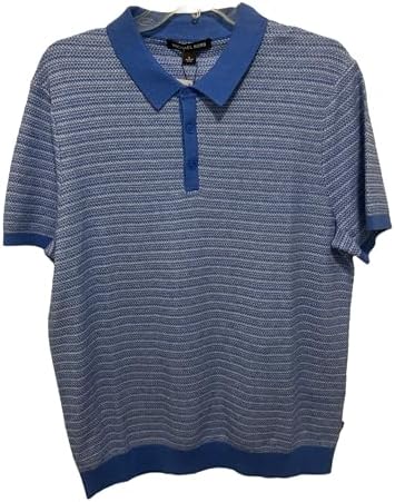 Michael Kors Men's Button Front Polo Large Baby Blue MICHAEL Michael Kors