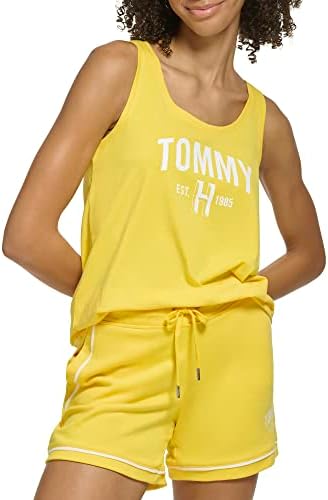 Tommy Hilfiger Women's Printed Graphic on Chest Casual Basic Tank Tommy Hilfiger