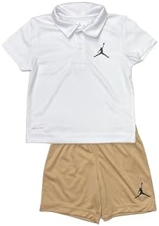 Jordan Little Boys Dri-Fit Polo T-Shirt And Shorts 2 Piece Set (W(75D102-R0P)/B, 2T) Nike