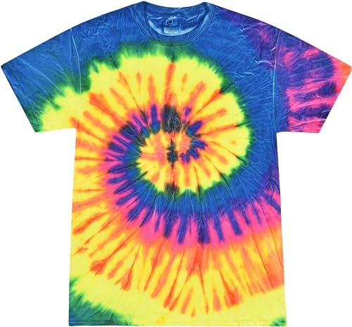 Colortone Spider Tie Dye T-Shirts for Boys and Girls - Tie-Dye Short Sleeve T Shirts for Little Kids & Big Kids Colortone