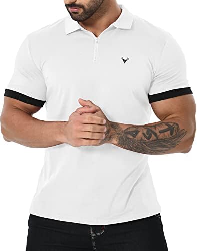 KUYIGO Men's Short&Long Sleeve Polo Shirts Casual Slim Fit Business Fashion Tops Golf Tennis T-Shirt Kuyigo