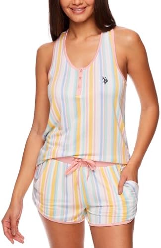 U.S. Polo Assn. Womens Pajama Sets - Two-Piece Summer Pajamas for Women with Tank Top and PJ Shorts U.S. Polo Assn.