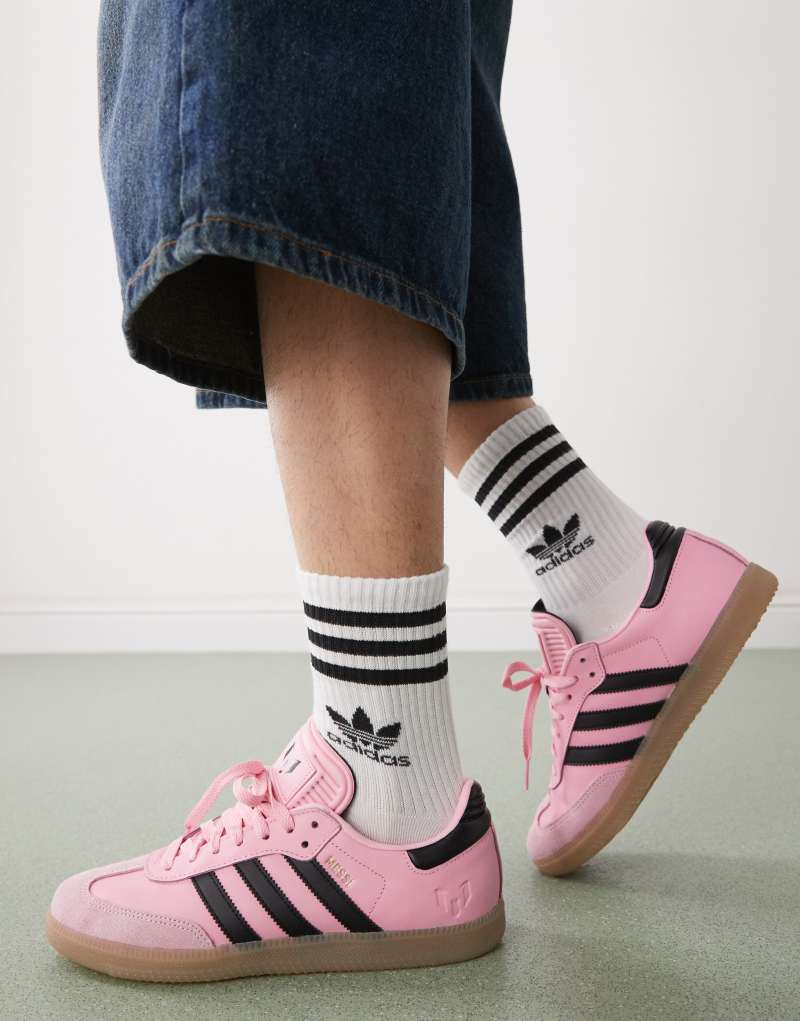 adidas Originals Samba OG X Messi sneakers in pink and black Adidas