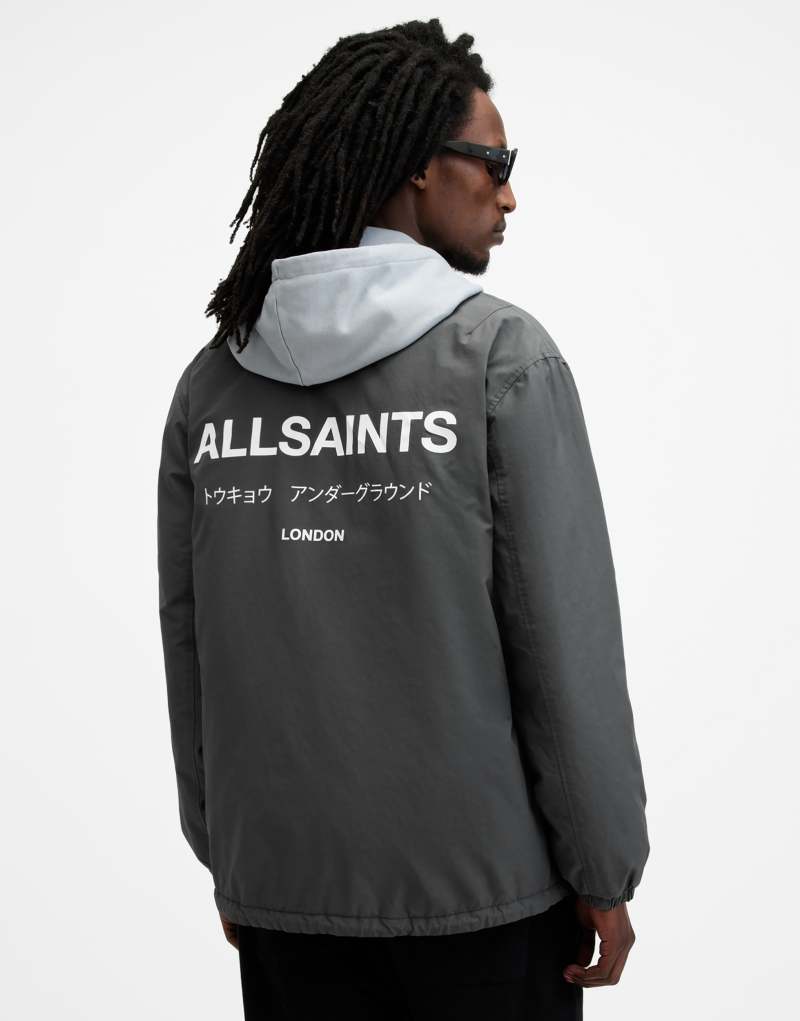 AllSaints Underground coach jacket in blue AllSaints