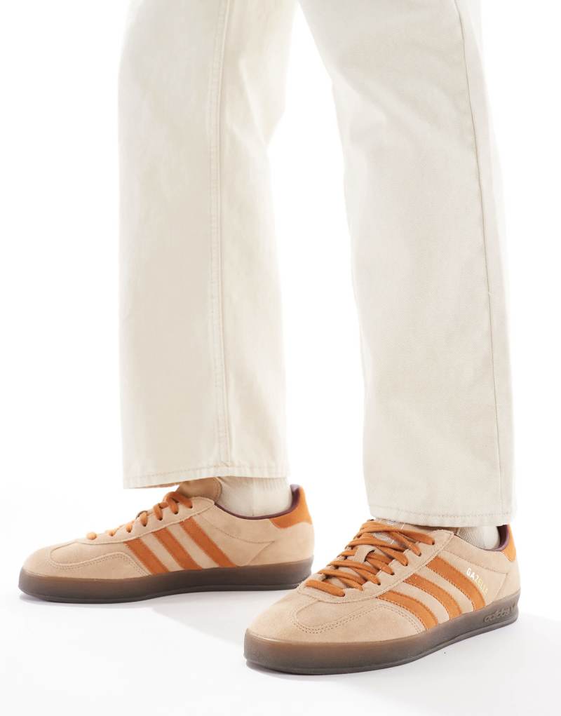 adidas Originals Gazelle Indoor sneakers in beige and brown Adidas