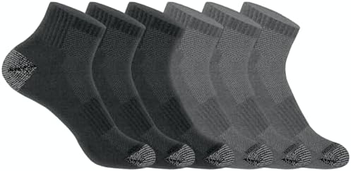 U.S. Polo Assn. 6 Pair Men's QUARTER Length Athletic Performance Socks - Ultra-Soft Moisture Control Running & Breathable Socks - Shoe Size 6-12, GRY 6346 U.S. Polo Assn.