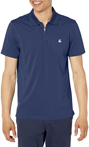 Brooks Brothers Men's Performance Stretch Short Sleeve Zip Polo Shirt Brooks Brothers