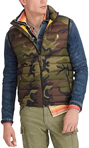 Polo Ralph Lauren Men's Camo Packable Down Vest (Vintage Surplus Camo, Medium) Polo Ralph Lauren