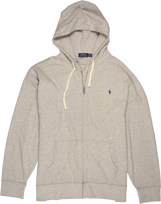 POLO RALPH LAUREN Men's RL Fleece Full-Zip Hoodie, Regular and Big & Tall Sizes (Grey Heather 002, XX-Large Tall, 2XT) Polo Ralph Lauren