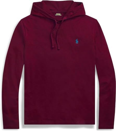 POLO RALPH LAUREN Mens Jersey Knit Hoodie Tee (XX-Large, Burgundy) Polo Ralph Lauren