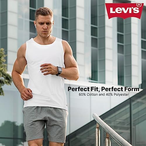 Классические мужские хлопковые майки Levi's, 5 штук, дышащие и мягкие Levi"s