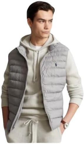 Polo Ralph Lauren The Packable Vest Light Grey Heather MD Polo Ralph Lauren