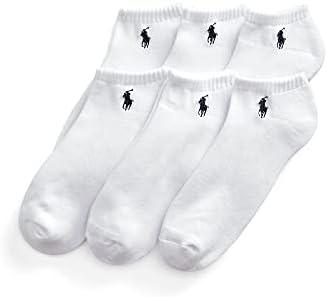 Polo Ralph Lauren Men`s Half Cushioned No Show Socks 6 Pack (W(ZP113868PK6N)/N, 10-13) Polo Ralph Lauren