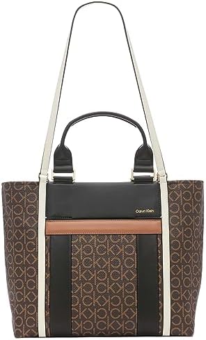 Calvin Klein Women's Sol Box Tote Bag – 2 in 1, Vegan Leather, 5 Pockets Calvin Klein