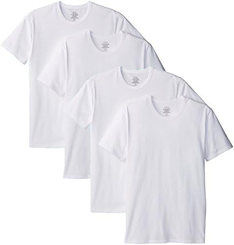 Calvin Klein Men's, Undershirts, 4 Pack Cotton Short Sleeve Crew Neck, White Calvin Klein