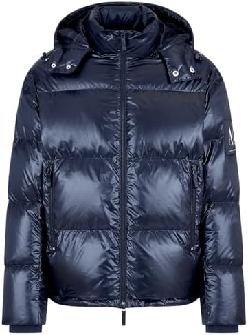 Armani Exchange Men's Ax Icon Hooded Puffer Jacket A｜X Armani Exchange