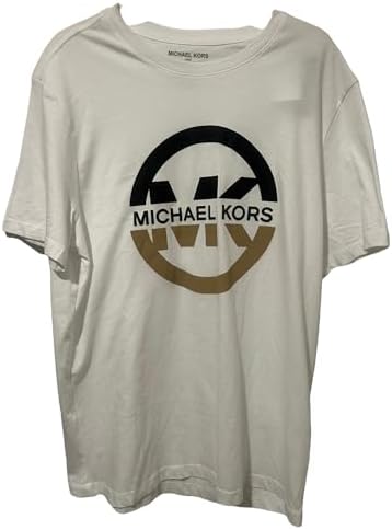 Michael Kors Mens Logo T-Shirt Large White MICHAEL Michael Kors