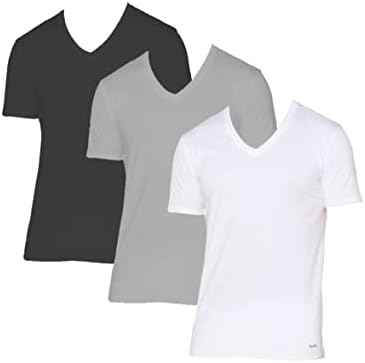 Michael Kors Men`s Performance Cotton V-Neck T-Shirts 3 Pack Michael Kors