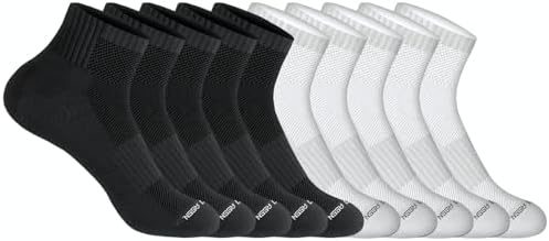 U.S. Polo Assn. 10 Pair Men’s QUARTER Length Casual Running Socks - Moisture Control & Breathable Soft Socks - Shoe Size 6-12, BLK/WHT 7632 U.S. Polo Assn.