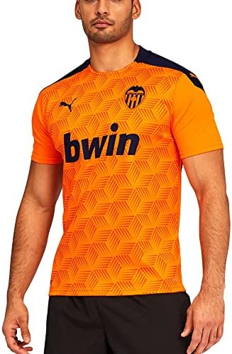 PUMA - Mens Vcf Away Replica T-Shirt, Size: Large, Color: Vibrant Orange/Peacoat Puma