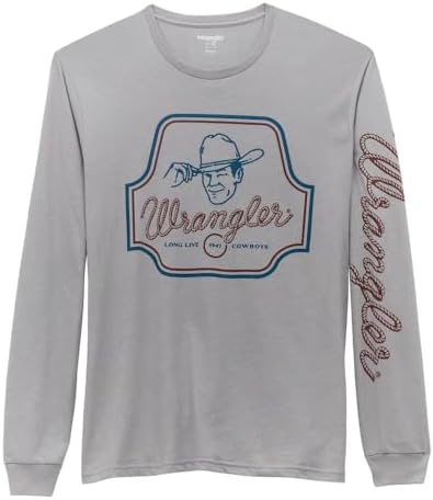 Wrangler Men's Grey Cowboy Tee Wrangler