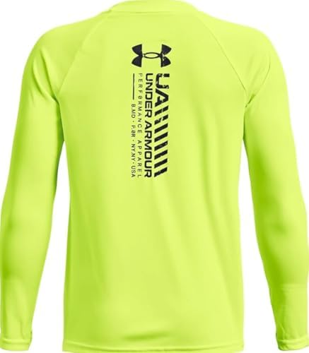 Under Armour Boys' UA Velocity 21230 Long Sleeve T-Shirt 1366736 (US, Alpha, X-Large, Regular, High Vis Yellow/Black - 731) Under Armour