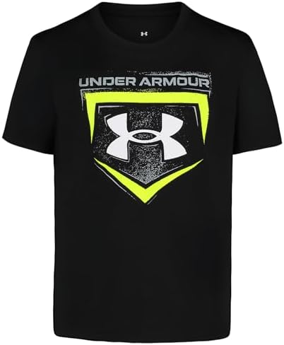 Under Armour UA Rough Plate Logo SS, Black Homeplate, 3T Under Armour