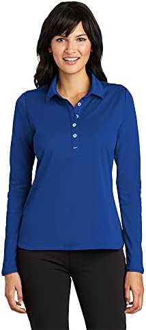 NIKE Golf Ladies Long Sleeve Dri-FIT Stretch Tech Polo. 545322 Blue Sapphire 2XL Nike