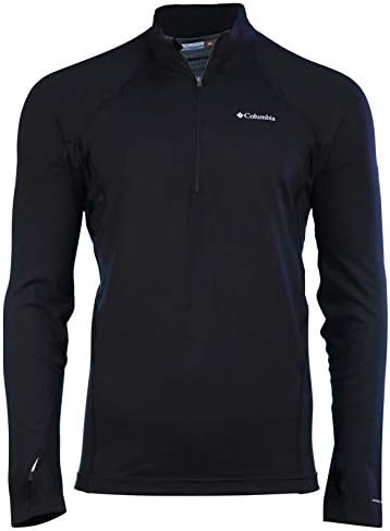 Columbia Men's Midweight Half Zip Omni Heat Top Black Shirt Columbia